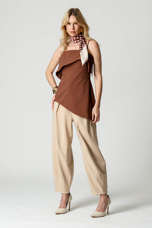 Blusa Assimétrica de Alça Regulável