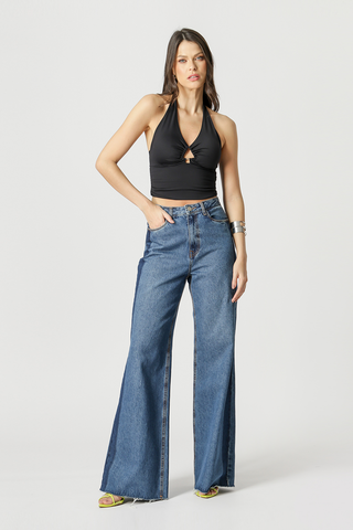 Top Halter con Ribete - NEGRO 1