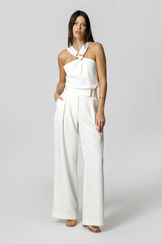 Blusa Com Fivela No Decote - OFF WHITE