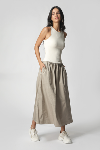 Vestido con tejidos mixtos - ICE
