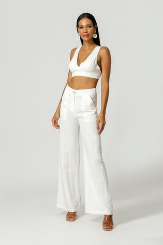 Top de tirantes anchos - BLANCO ROJO