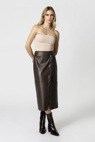 Blusa sin tirantes con escote recto - ARENA