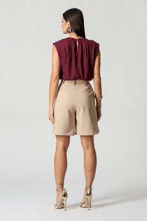 Blusa Balonê Com Ombro Estruturado