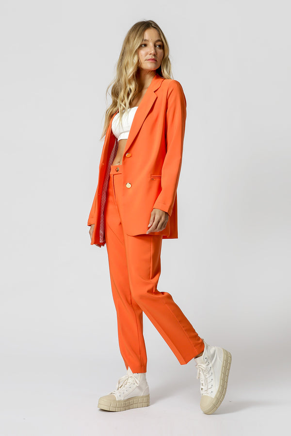 Blazer Longline Alfaiataria Com Botão Duplo