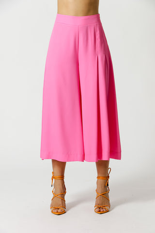 Calça Com Detalhe De Pregas - PINK CLARO