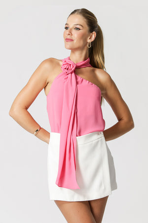 Blusa Ombro Único Com Flor