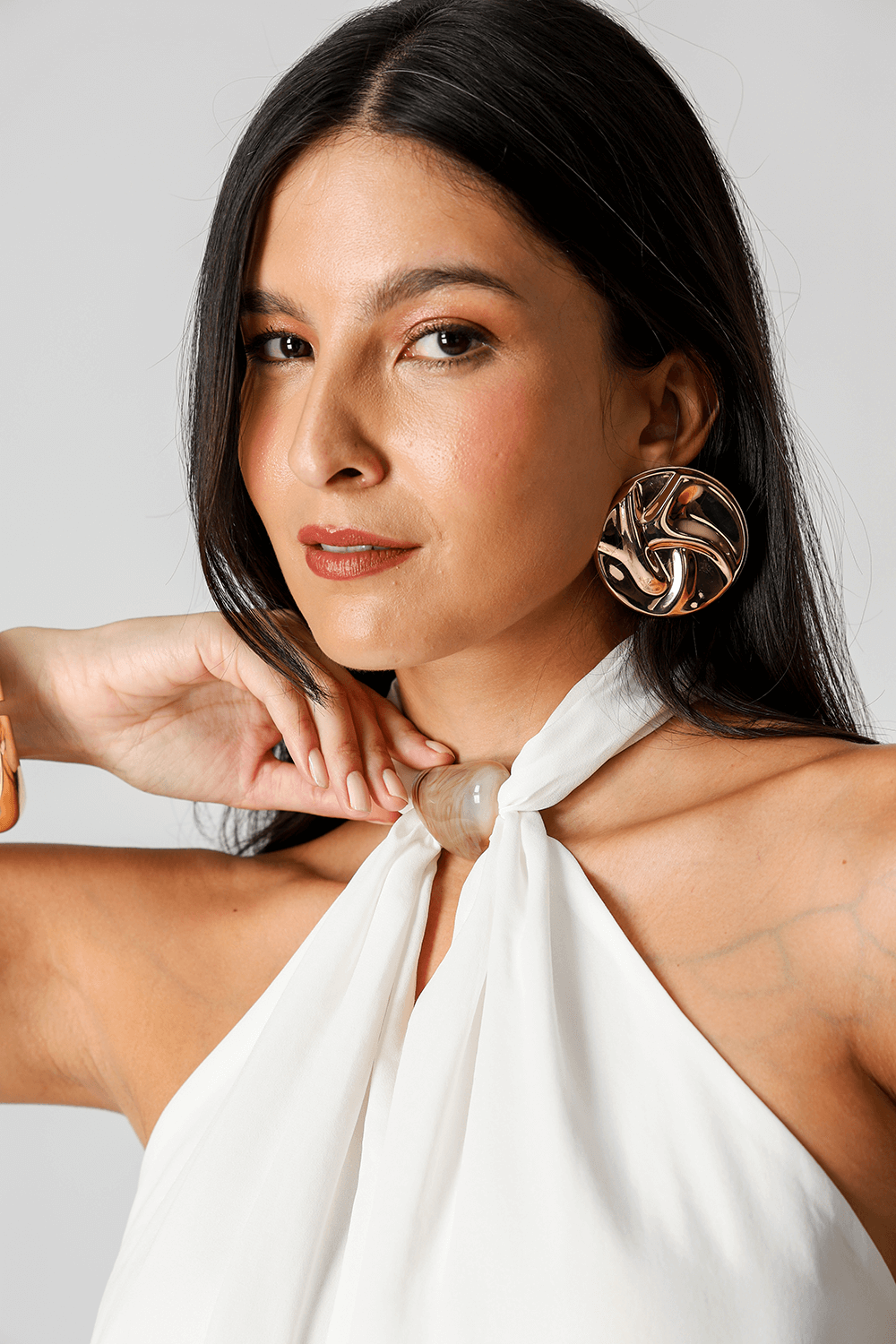 Blusa Balonê com Pedra no Decote