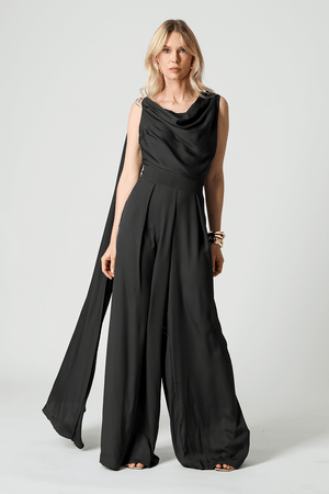 Macacão Assimétrico com Alça Brilhante