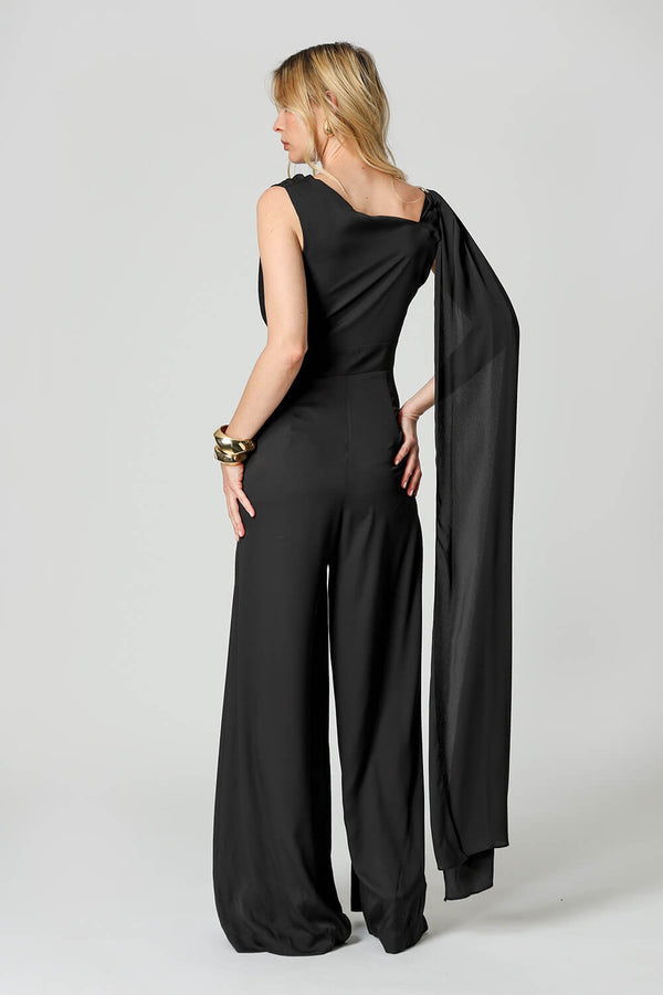 Macacão Assimétrico com Alça Brilhante