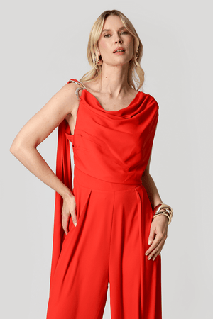 Macacão Assimétrico com Alça Brilhante