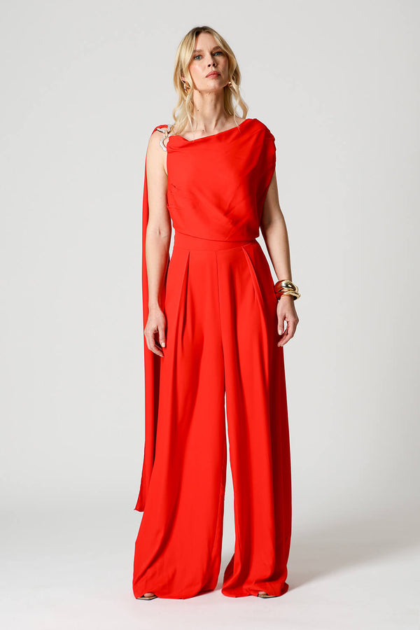 Macacão Assimétrico com Alça Brilhante