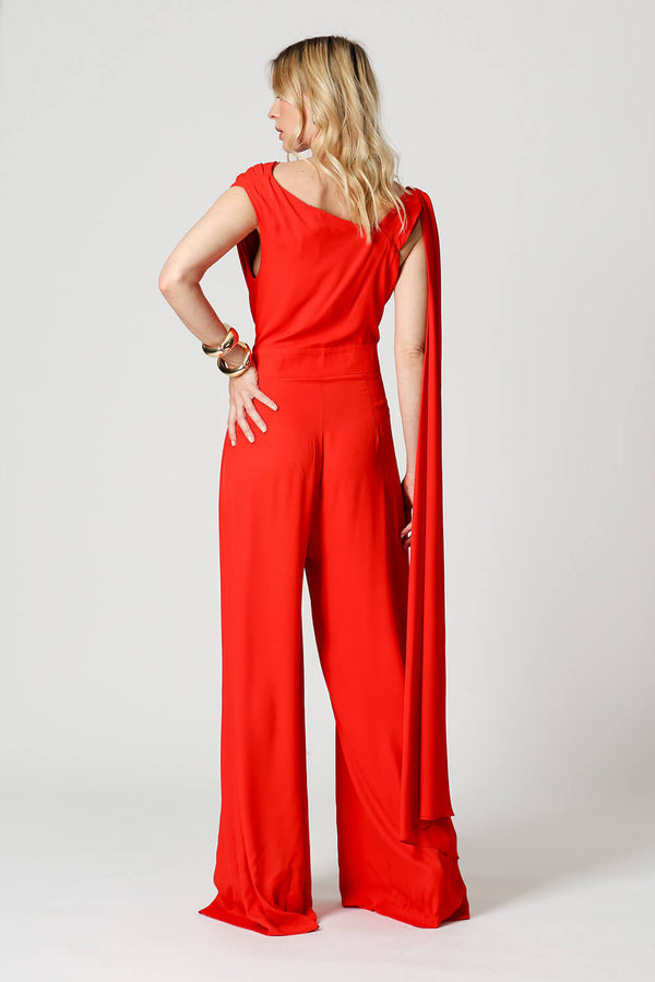 Macacão Assimétrico com Alça Brilhante