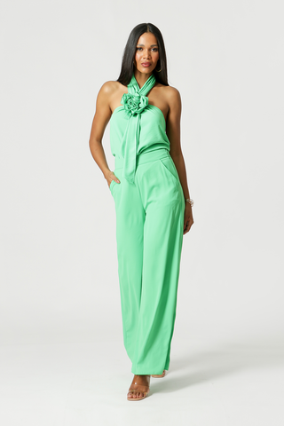 Blusa Com Detalhe Aplique De Flor - VERDE 1