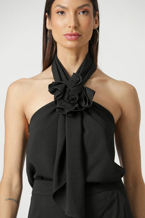 Blusa Com Detalhe Aplique De Flor