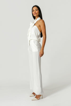 Blusa Com Detalhe Aplique De Flor