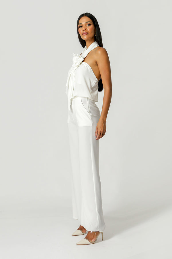Blusa Com Detalhe Aplique De Flor