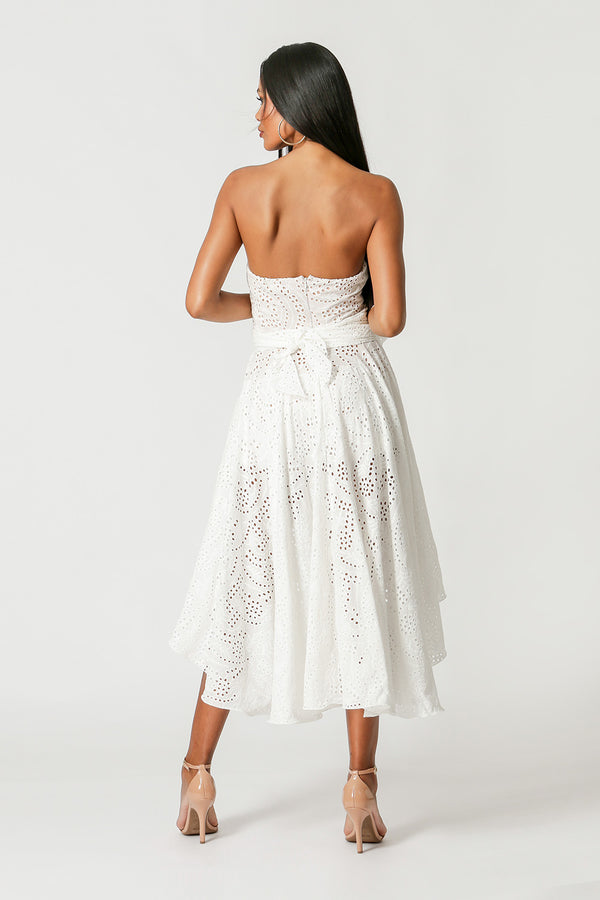 Vestido Corset Curto Com Detalhe Babado