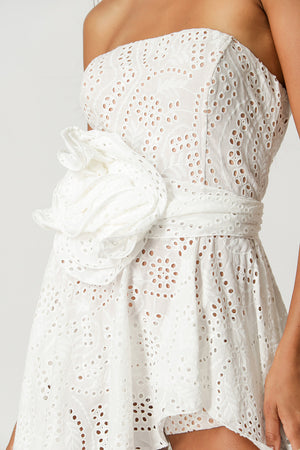 Vestido Corset Curto Com Detalhe Babado