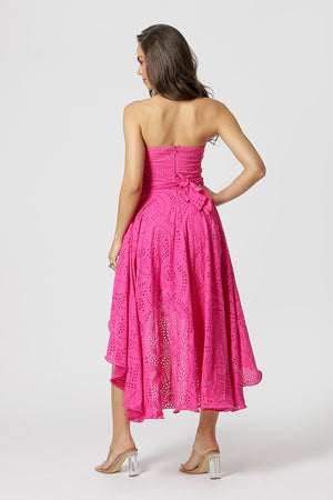Vestido Corset Curto Com Detalhe Babado