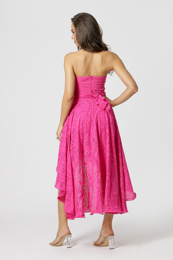 Vestido Corset Curto Com Detalhe Babado