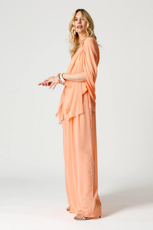 Blusa Ombro Único Com Manga Lenço