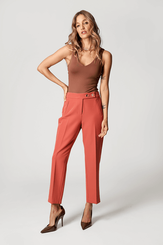 Pantalones rectos de sastre - GOIABA