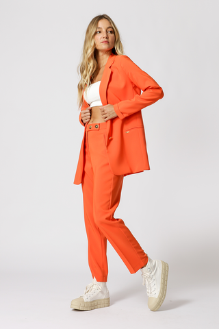 Pantalones rectos de sastre - NARANJA