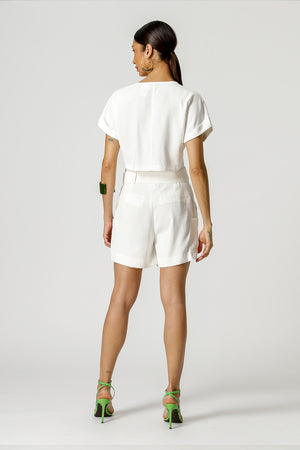 Blusa Cropped Decote Em V