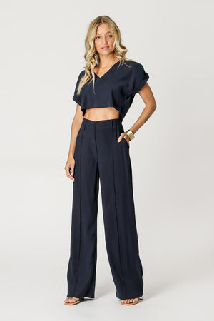 Blusa Cropped Decote Em V