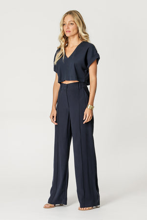 Blusa Cropped Decote Em V