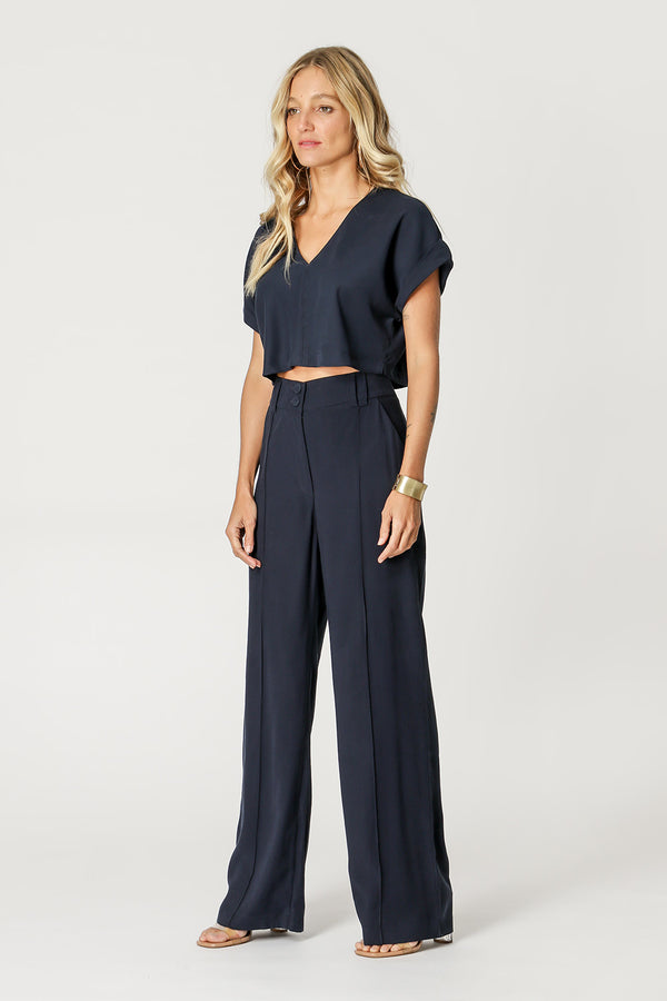 Blusa Cropped Decote Em V