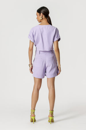 Blusa Cropped Decote Em V