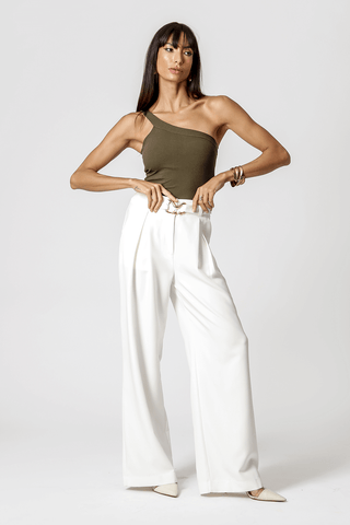 Blusa Ombro Único Canelada - MUSGO