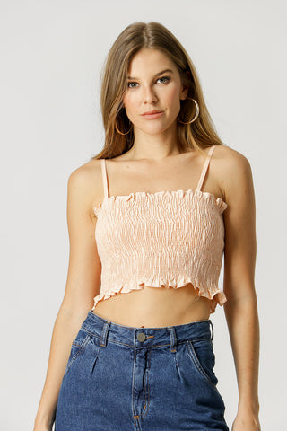 Blusa corta de látex - SALMAO