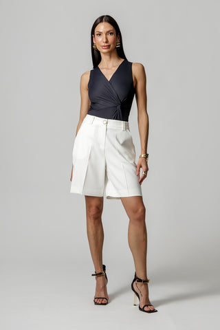 Body de malla Amni con giro lateral - NEGRO