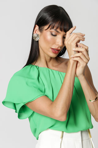 Blusa Ombro Único - VERDE