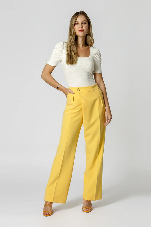 Blusa de Malha Canelada com Manga Puff TRIMIX