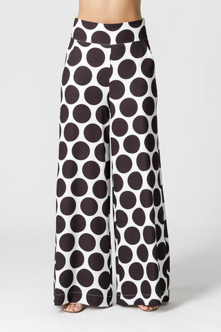 Calça Pantalona Estampada - OFF WHITE 7157