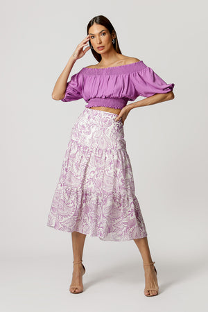 Blusa Ombro a Ombro com Lastex