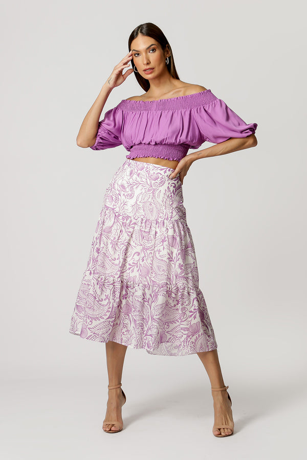 Blusa Ombro a Ombro com Lastex