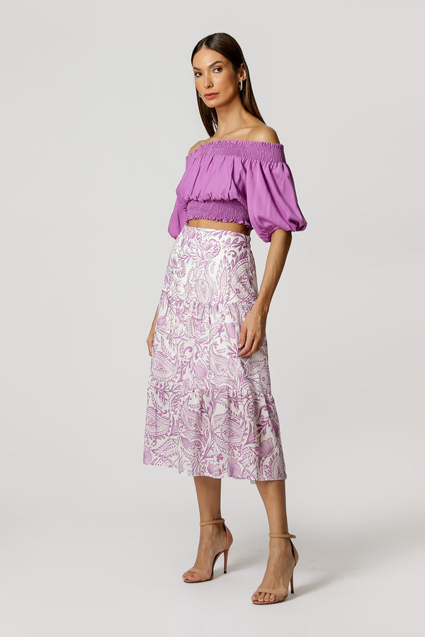 Blusa Ombro a Ombro com Lastex