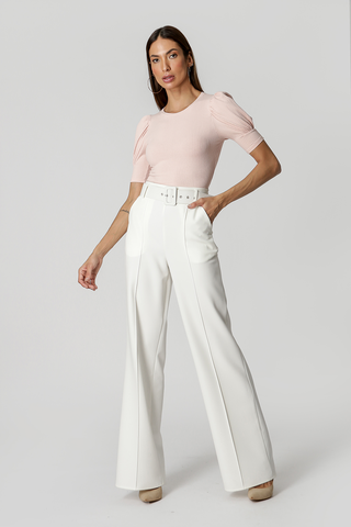 Blusa Manga Bufante - NUDE