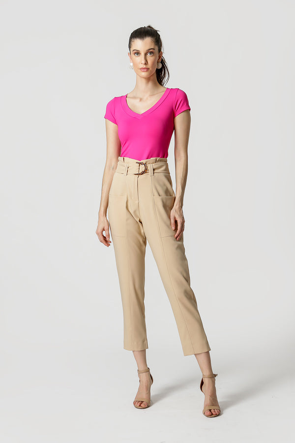 Blusa Básica Decote em V