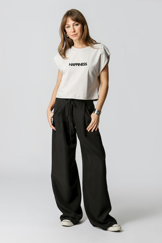 T-Shirt Happyness - CINZA