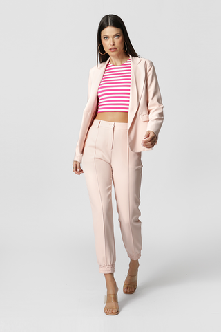 Blusa Cropped Listrada - PINK 90142