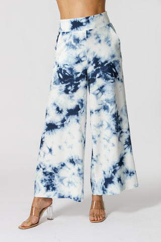 Calça Pantacourt Estampada - MARINHO 9061