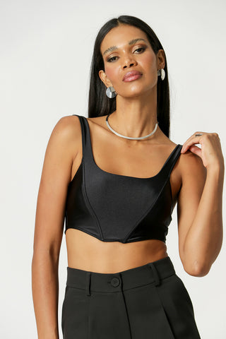 Top de corsé - NEGRO