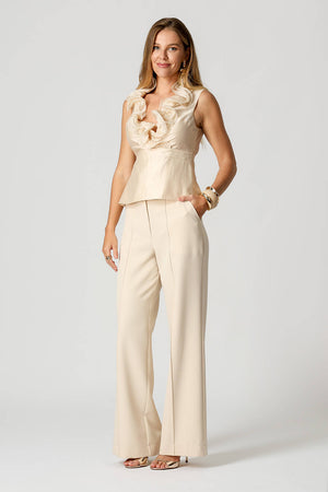 Blusa Peplum Voil Com Babado