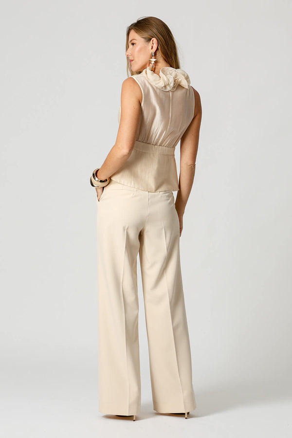 Blusa Peplum Voil Com Babado