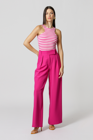 Blusa Cava Nadadora Listrada - PINK 90142